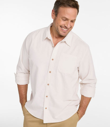 Men's Sunwashed Corduroy Shirt, Slightly Fitted Untucked Fit - US 5403