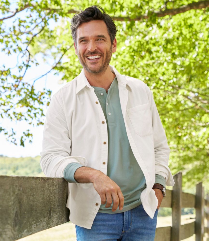 Men's Sunwashed Corduroy Shirt, Slightly Fitted Untucked Fit - US 5403