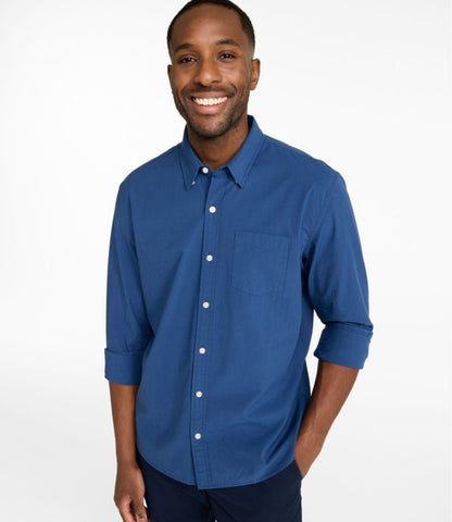 Men's Comfort Stretch Performance® Seersucker Shirt, Long-Sleeve, Slightly Fitted Untucked Fit, Stripe - US 8314