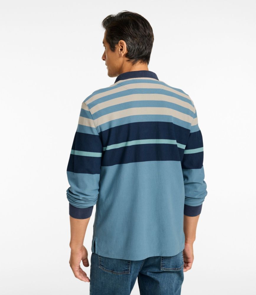 Men's Casco Bay Rugged Polo, Long-Sleeve, Stripe - US 9727