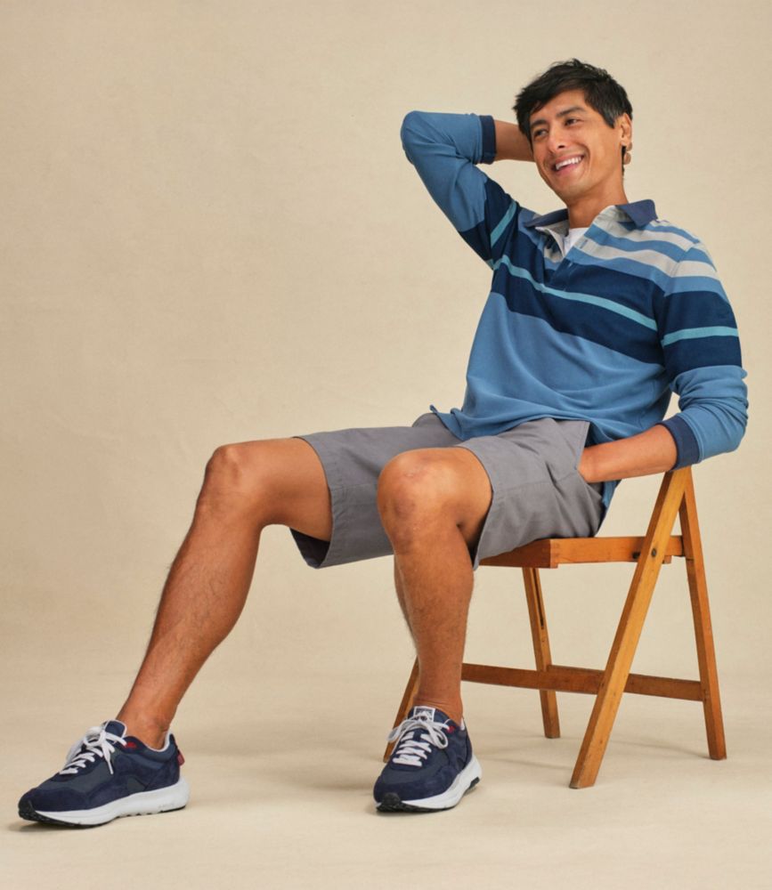 Men's Casco Bay Rugged Polo, Long-Sleeve, Stripe - US 9727