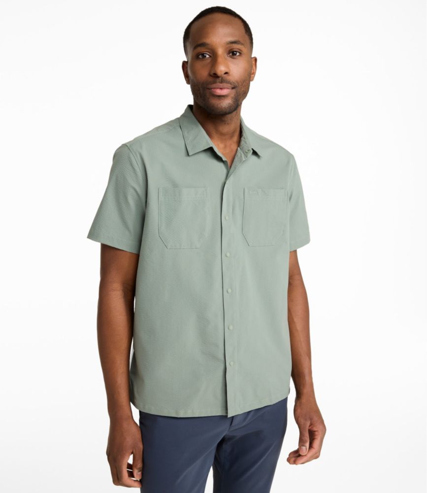 Men's VentureTek Seersucker Shirt, Short-Sleeve - US 9212