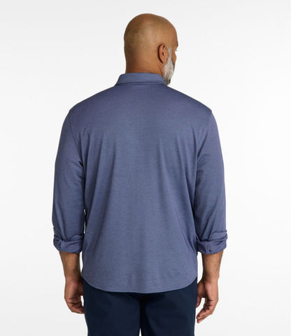 Men's Comfort Stretch Performance® Button-Front Knit Shirt, Long-Sleeve - US 9842