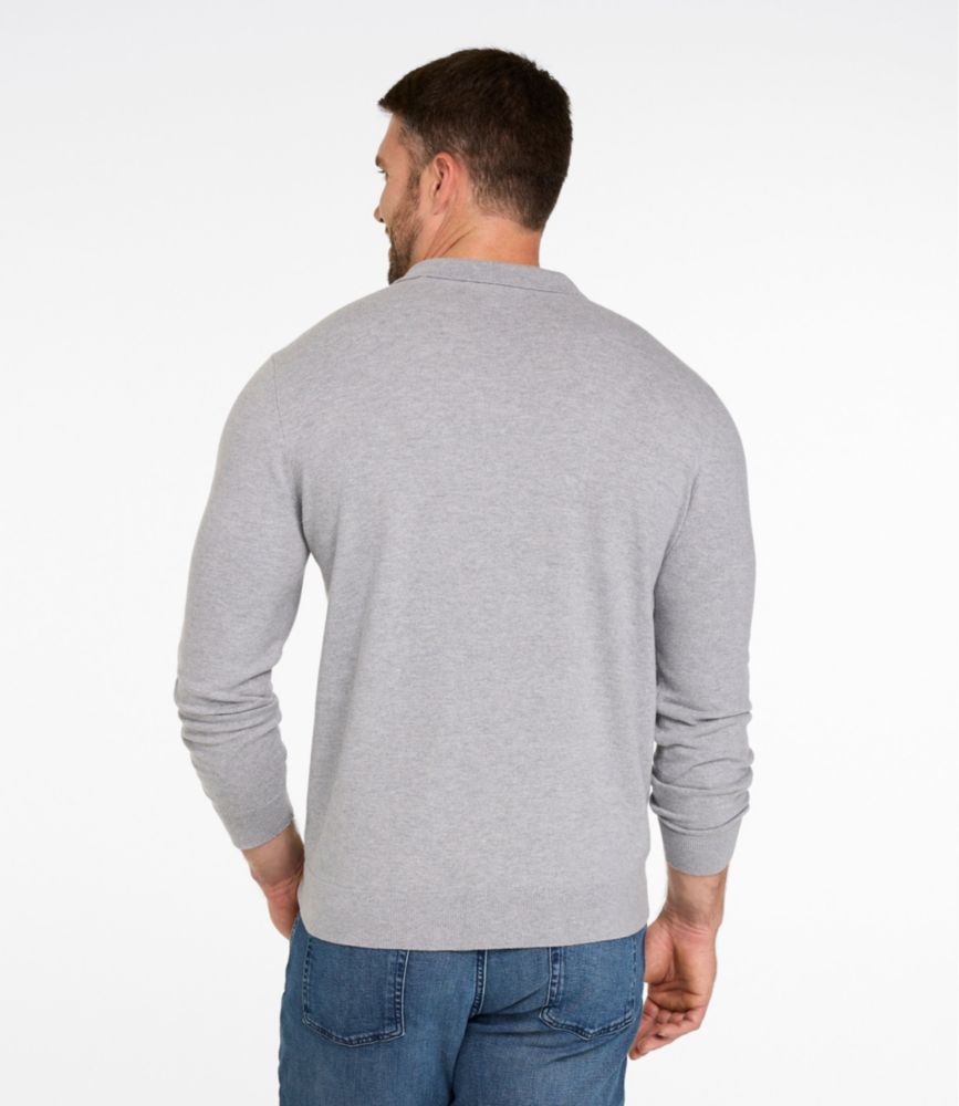 Men's All Seasons Cotton Blend Sweater, Long-Sleeve Polo - US 9794