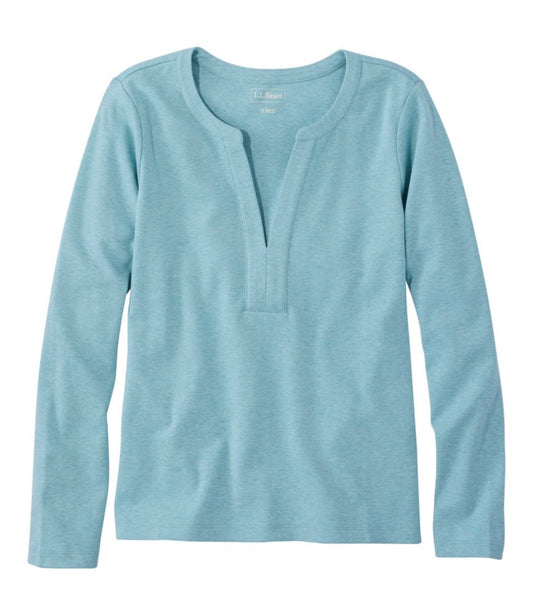 Women's L.L.Bean Tee, Long-Sleeve Splitneck - US 7105