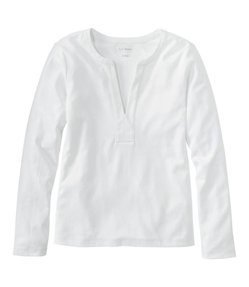 Women's L.L.Bean Tee, Long-Sleeve Splitneck - US 5739