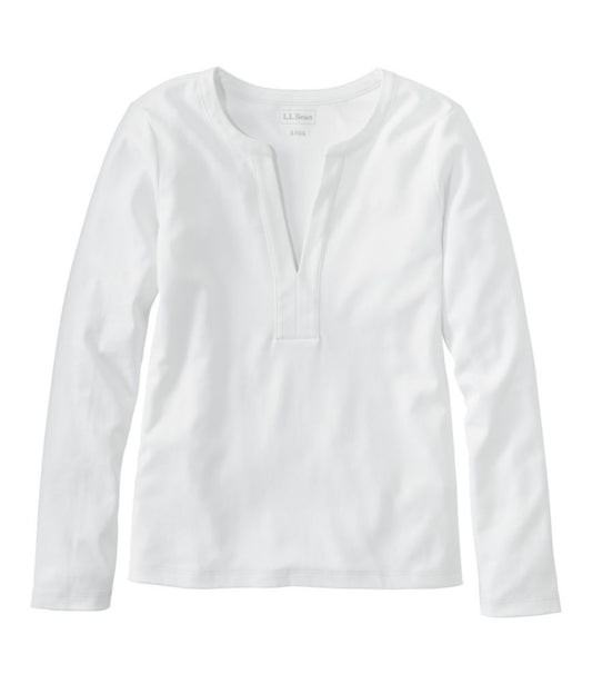 Women's L.L.Bean Tee, Long-Sleeve Splitneck - US 5739