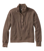 Women's Sunwashed Waffle Top, Mockneck Henley - US 6600