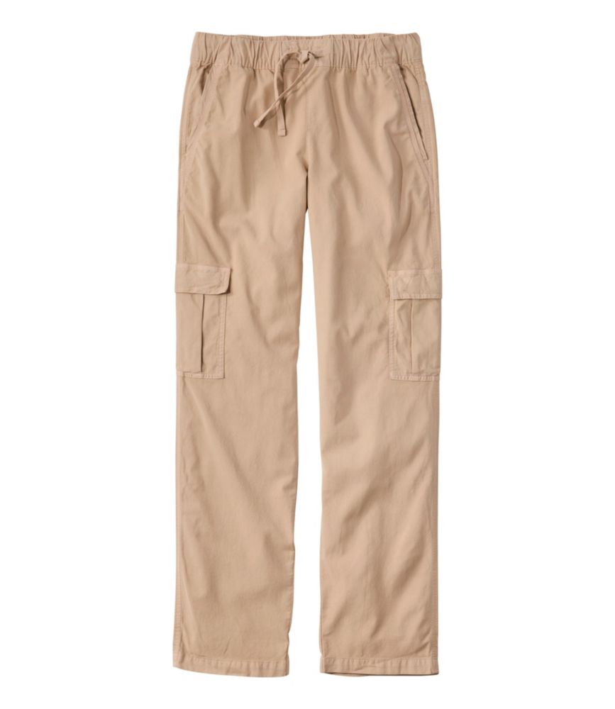 Women's Sunwashed Cotton-Blend Pull-On Pants, Mid-Rise Cargo - US 7846