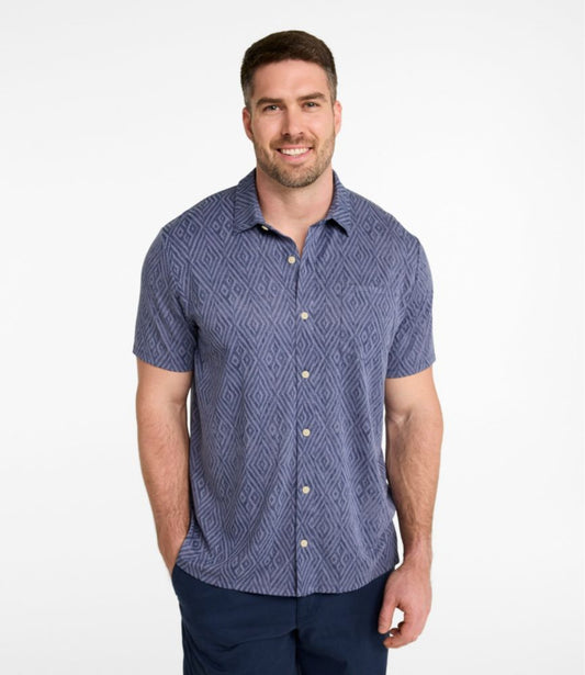 Men's Sunwashed Ultrasoft Button-Front Shirt, Short-Sleeve, Print - US 3365