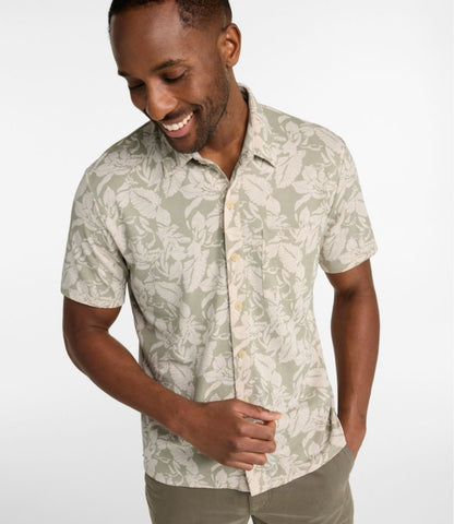 Men's Sunwashed Ultrasoft Button-Front Shirt, Short-Sleeve, Print - US 0217