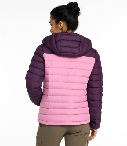 Women's Access Down Hooded Puffer, Colorblock - US 4322