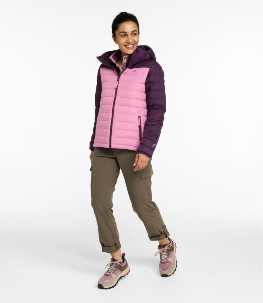 Women's Access Down Hooded Puffer, Colorblock - US 4322