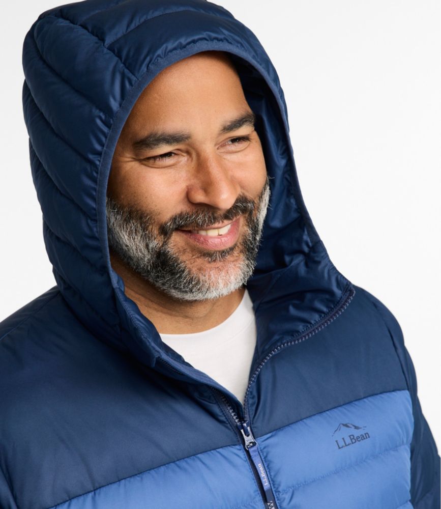 Men's Access Down Hooded Puffer, Colorblock - US 4990