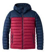 Men's Access Down Hooded Puffer, Colorblock - US 7293