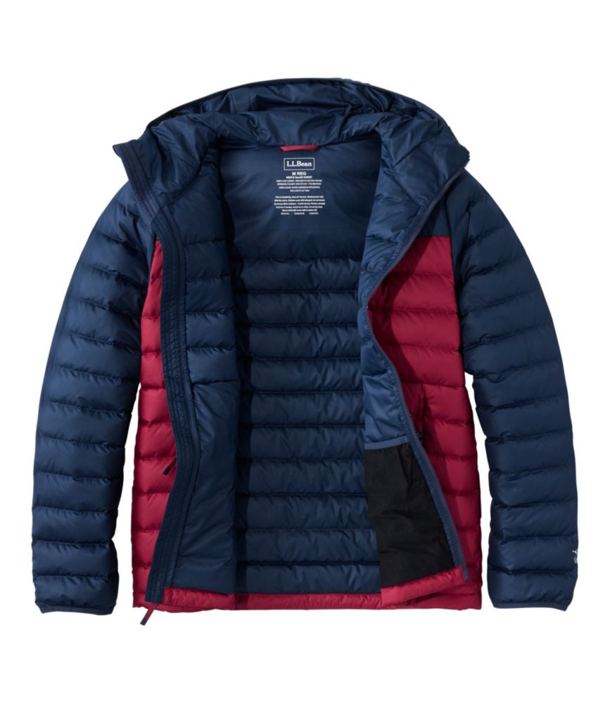 Men's Access Down Hooded Puffer, Colorblock - US 7293