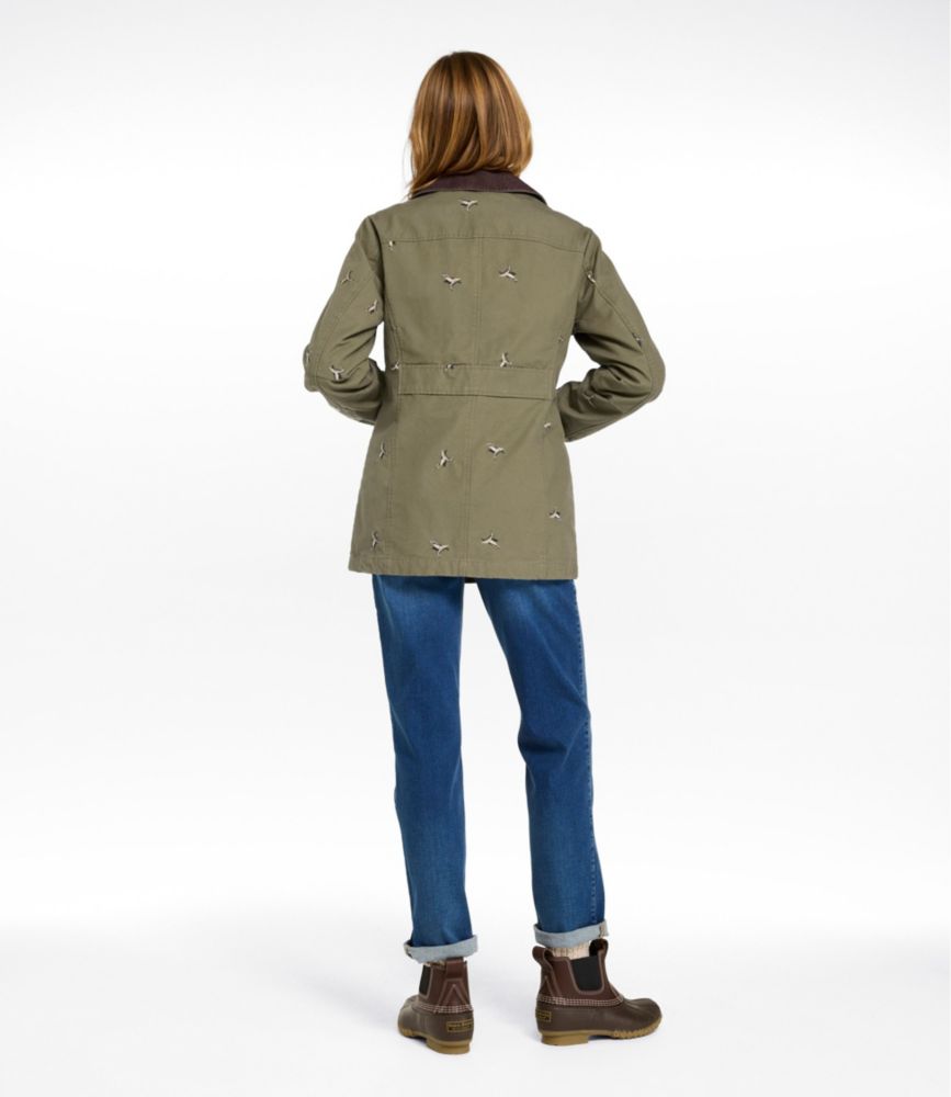 Women's Adirondack Barn Coat, Flannel-Lined Embroidery - US 4459