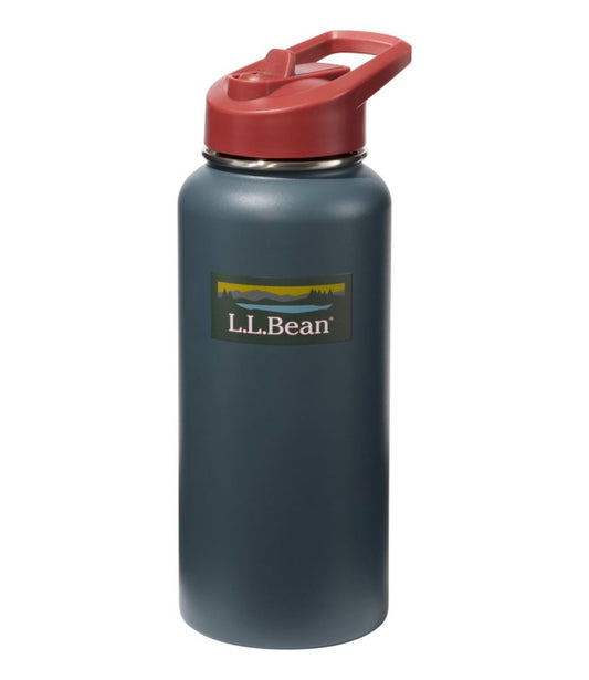 Bean Canteen Insulated Straw Water Bottle, 32 oz. Print - US 2177