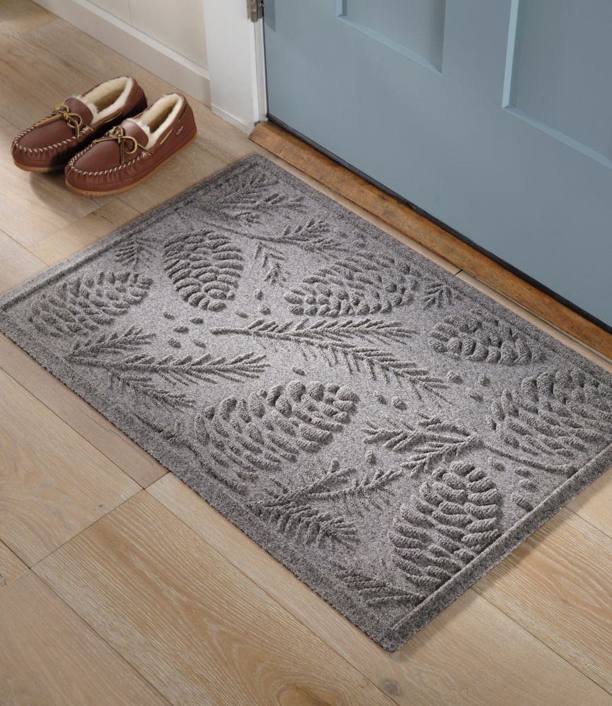 Everyspace Recycled Waterhog Doormat, Pine Cones - US 0782