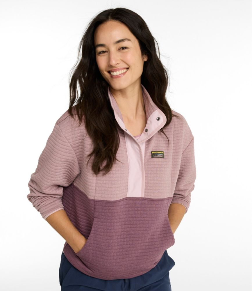 Women's Airlight Grid Pullover, Colorblock - US 8366