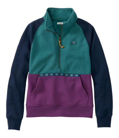 Women's Mountain Classic Sweatshirt, Half-Zip Colorblock - US 3386