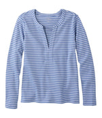 Women's L.L.Bean Tee, Long-Sleeve Splitneck Stripe - US 1584