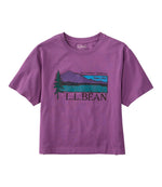 Women's Mountain Classic Tee, Short-Sleeve Cropped Boxy Crewneck Logo - US 5567
