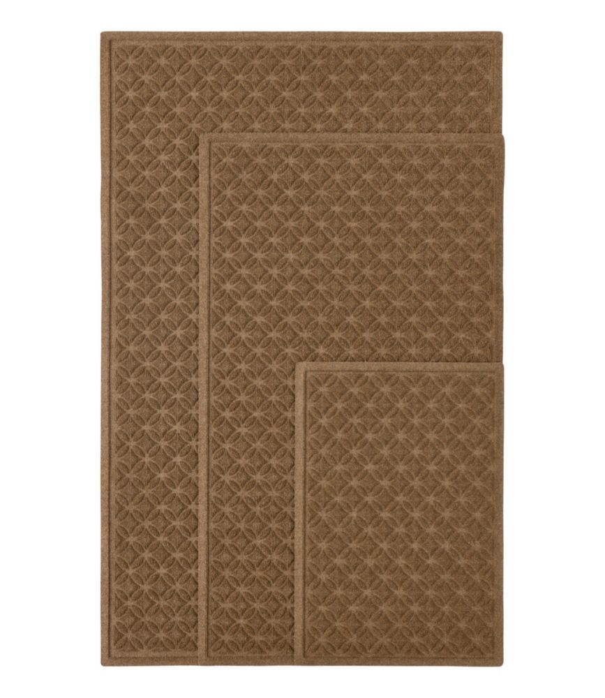 Heavyweight Recycled Waterhog Doormat, Geometric Rings - US 4998