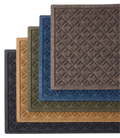 Heavyweight Recycled Waterhog Doormat, Geometric Rings - US 0801