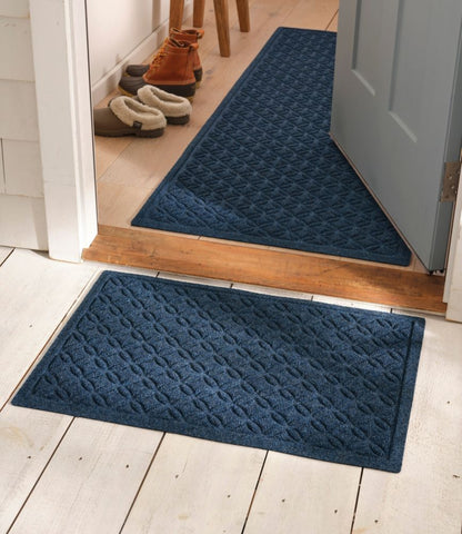 Heavyweight Recycled Waterhog Doormat, Geometric Rings - US 0801