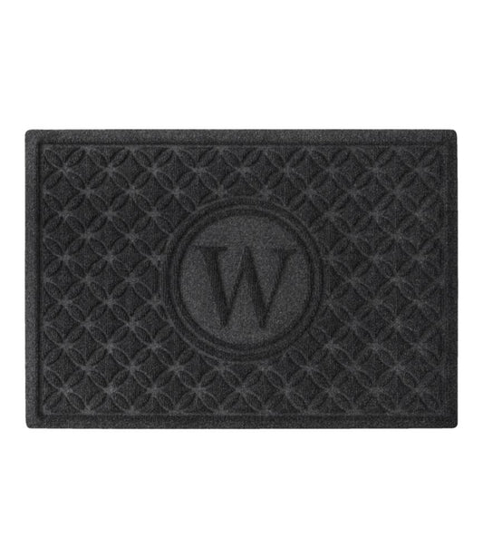 Heavyweight Recycled Waterhog Doormat, Geometric Rings, Personalized - US 5945