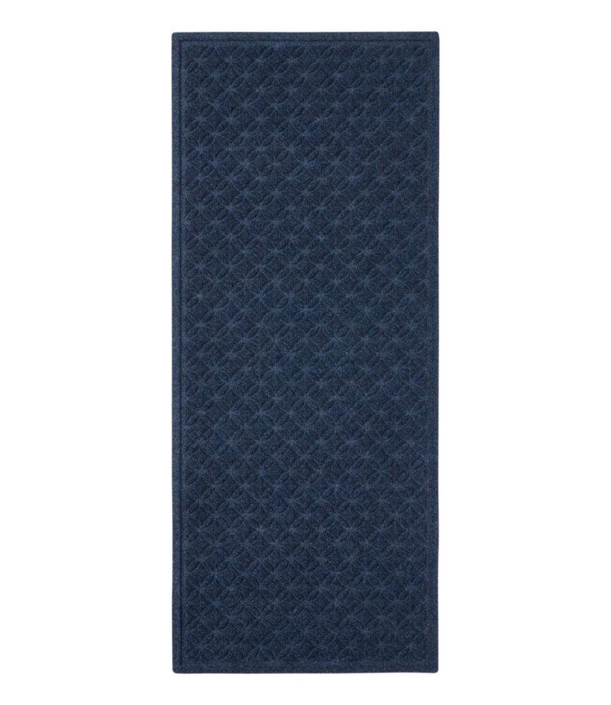 Heavyweight Recycled Waterhog Mat Runner, Geometric Rings - US 2187