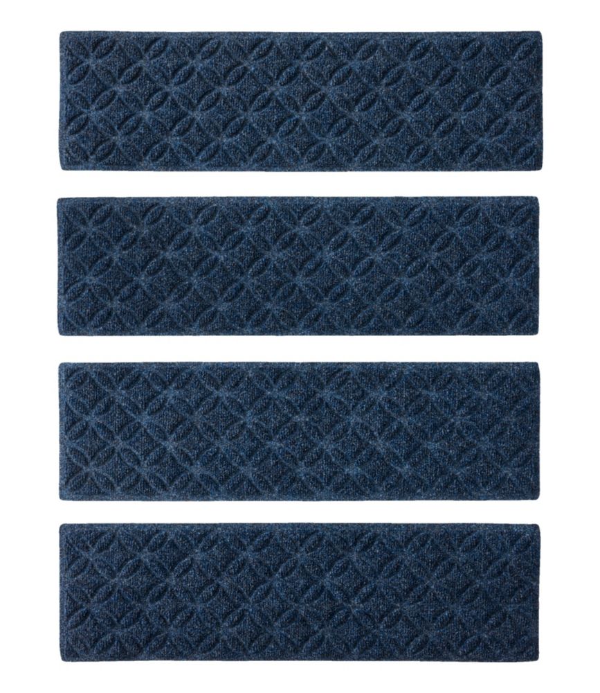 Heavyweight Recycled Waterhog Stair Tread, Geometric Rings - US 1895