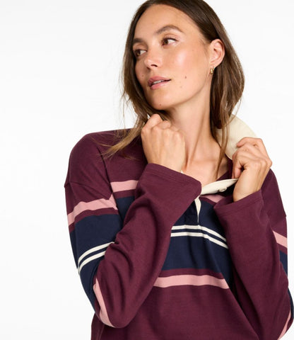 Women's Mountain Classic Rugby, Long-Sleeve Multi-Stripe - US 3334