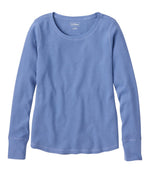 Women's Waffle-Knit Top, Long-Sleeve Jewelneck - US 5209
