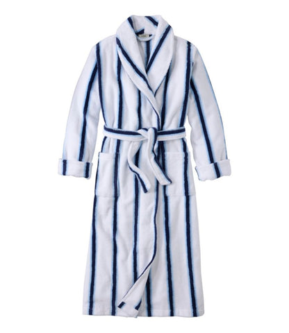 Women's Soft Plush Terry Robe, Stripe - US 0038